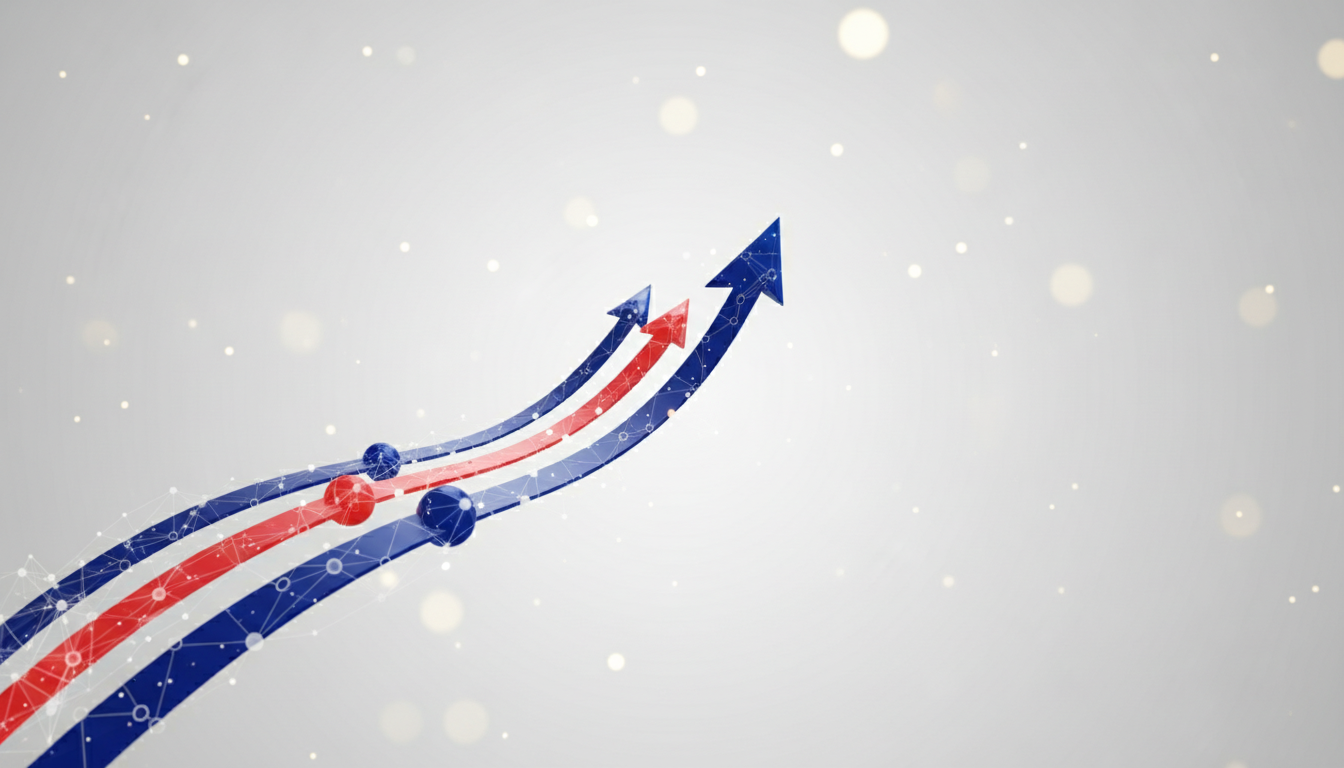 Financial growth abstract visualization